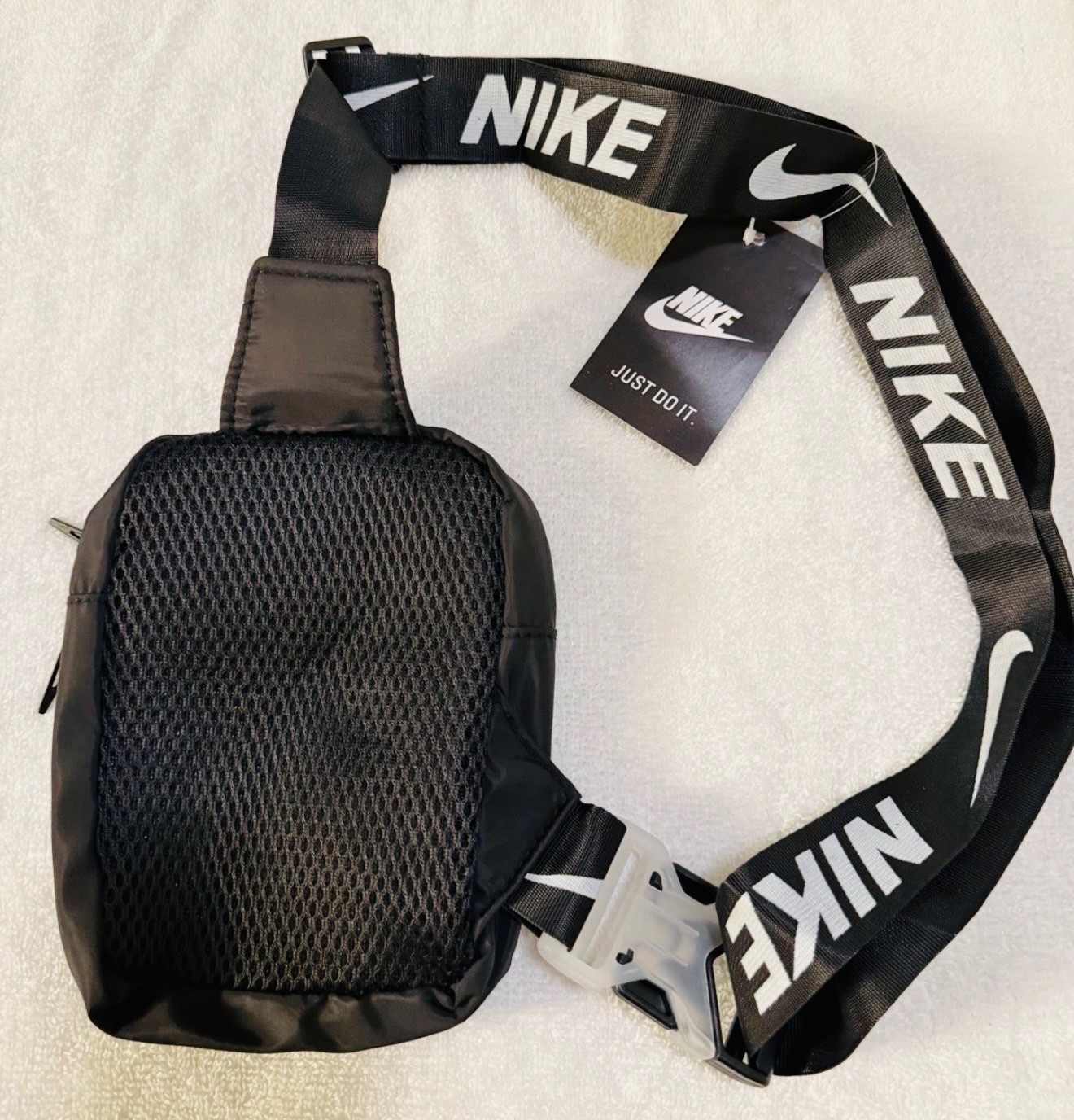 Nike Heritage Crossbody Bag Small Branded Strap & Padded Mesh Back,multi Colors.