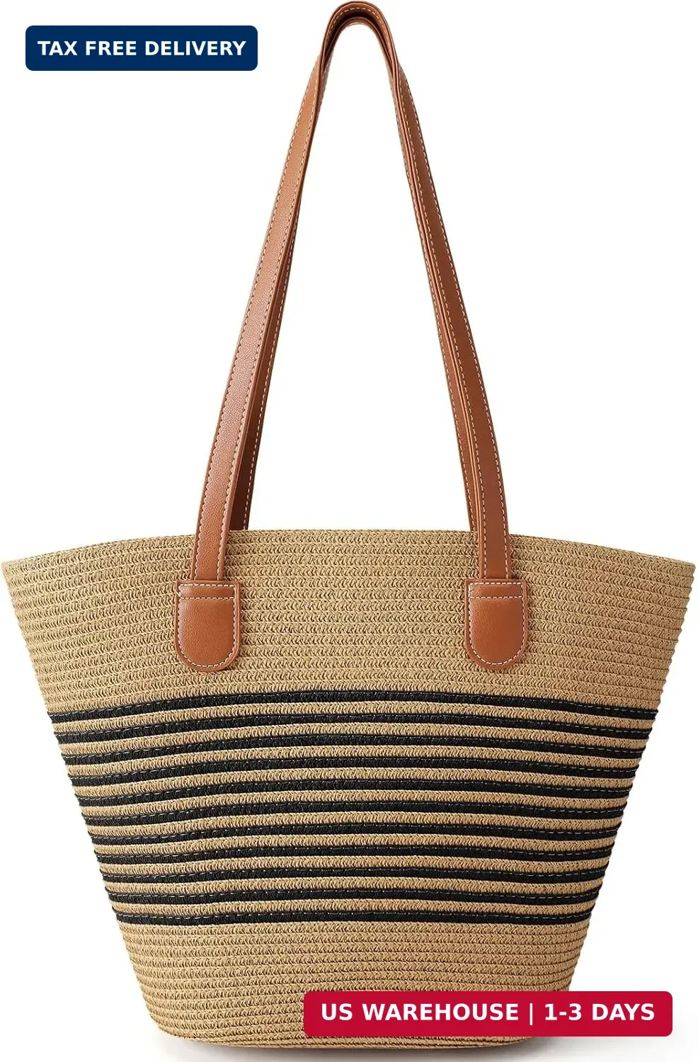 Trifabricy Beach Bags for Women, Summer Straw Beach Bag Straw Purse Shoulder Han
