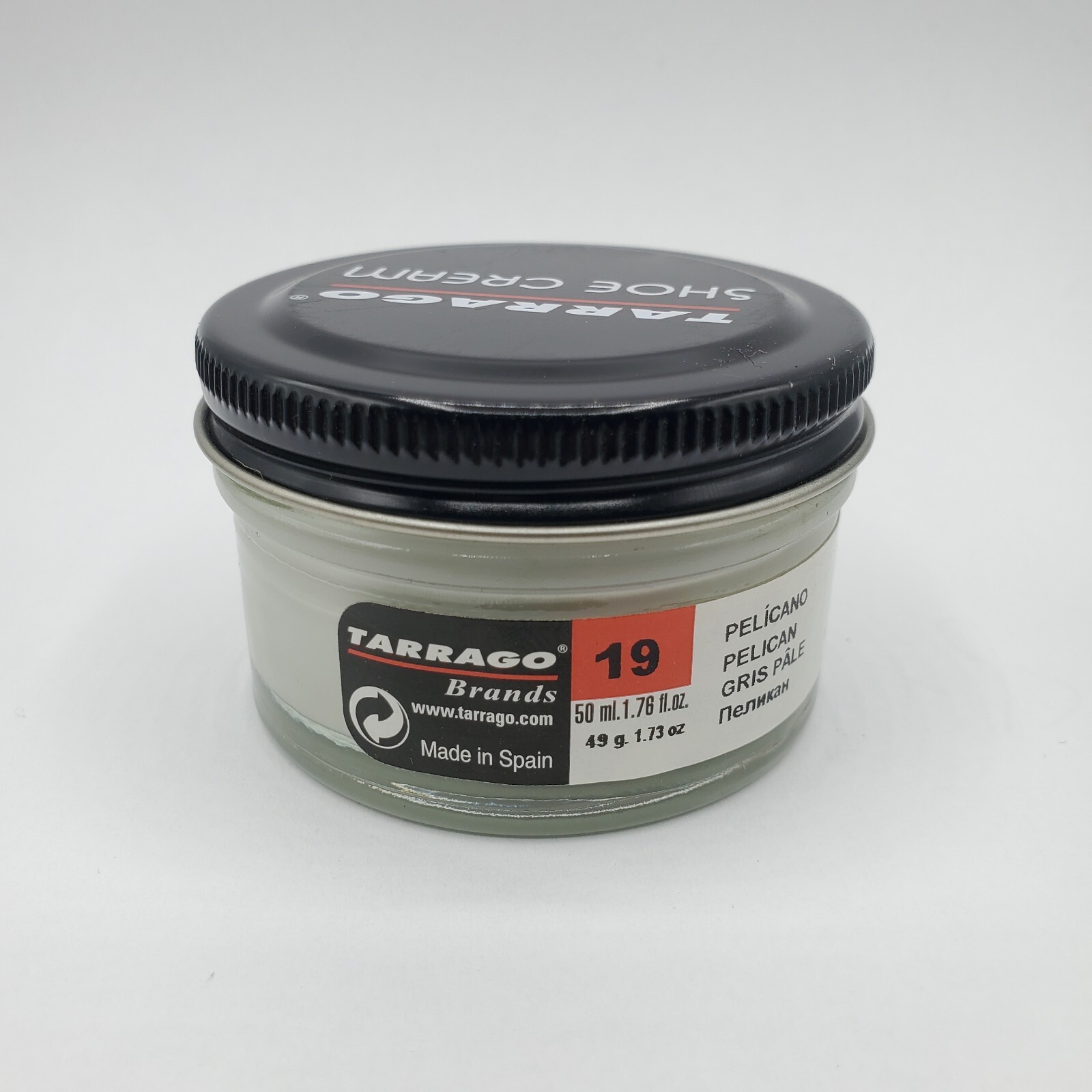 Tarrago Shoe Polish # 19 Pelican Cream Leather Protector 1.78 oz. 50ml