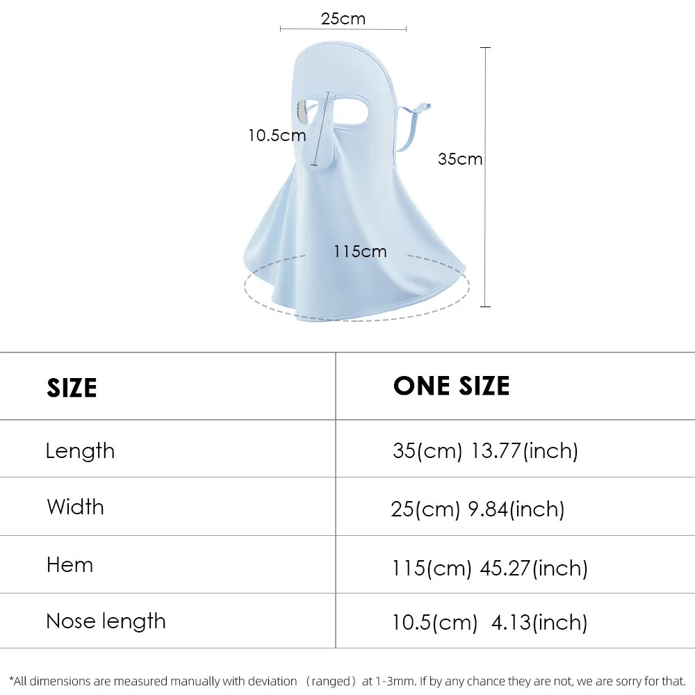 Oh! Anti-UV Face Covering Neck Gaiter UPF 50+ Bandana Sun Block Facial Shield