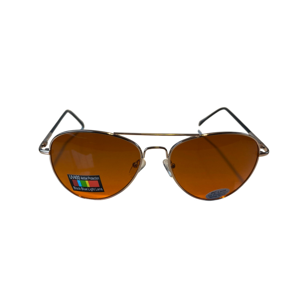 THE HANGOVER 2 Movie Aviator Sunglasses Blue Blocker Polycarbonate Amber Lens