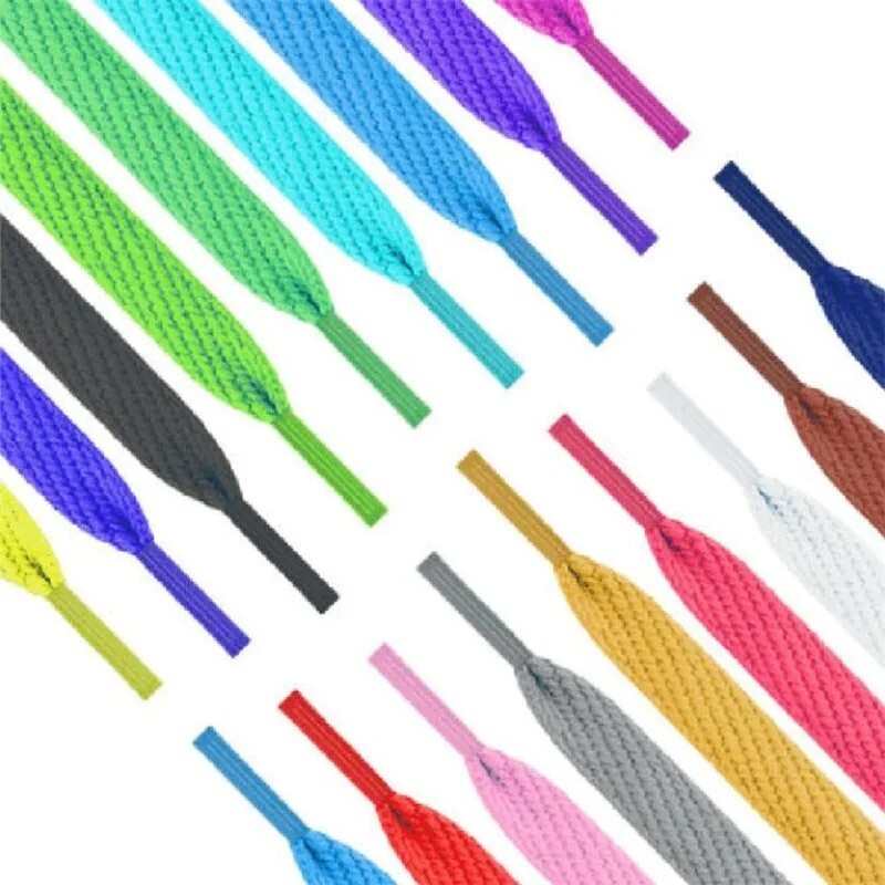 1 Pair Colorful Laces Multicolor Gradient Print Flat Canvas Shoe Lace Shoes 47″