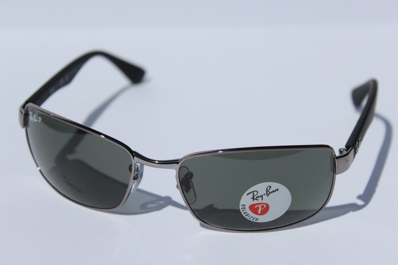 RAY-BAN RB3478 POLARIZED Sunglasses Gunmetal/G-15 Gray Green 004/58 NEW