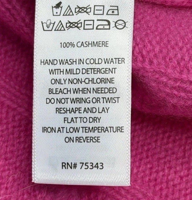 NWD Joie 100% Cashmere Cable Knit Crewneck Sweater Pink Womens Size Large Luxury