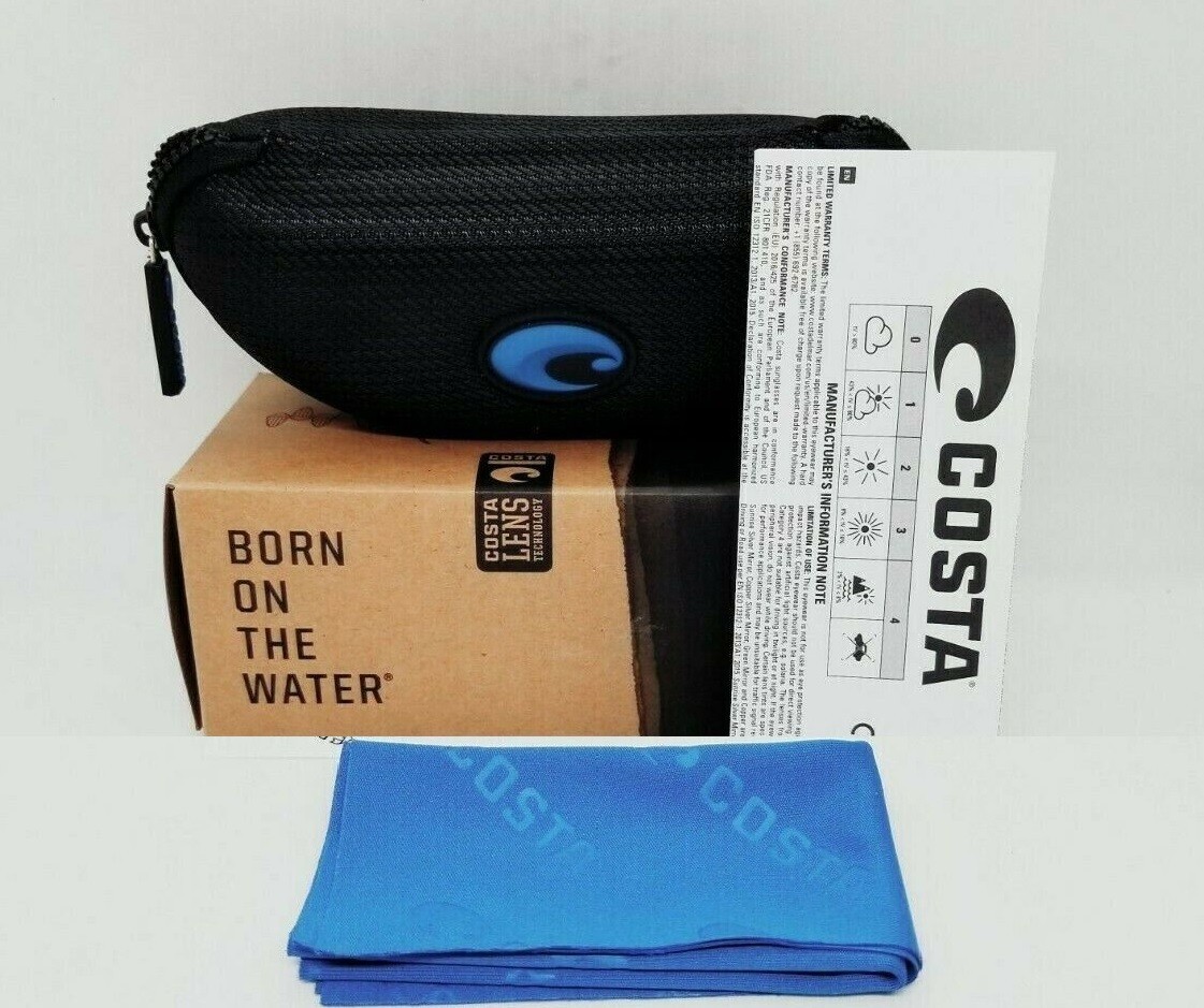 COSTA DEL MAR shiny wahoo/silver mirror WATERWOMAN polarized 580P sunglasses NEW