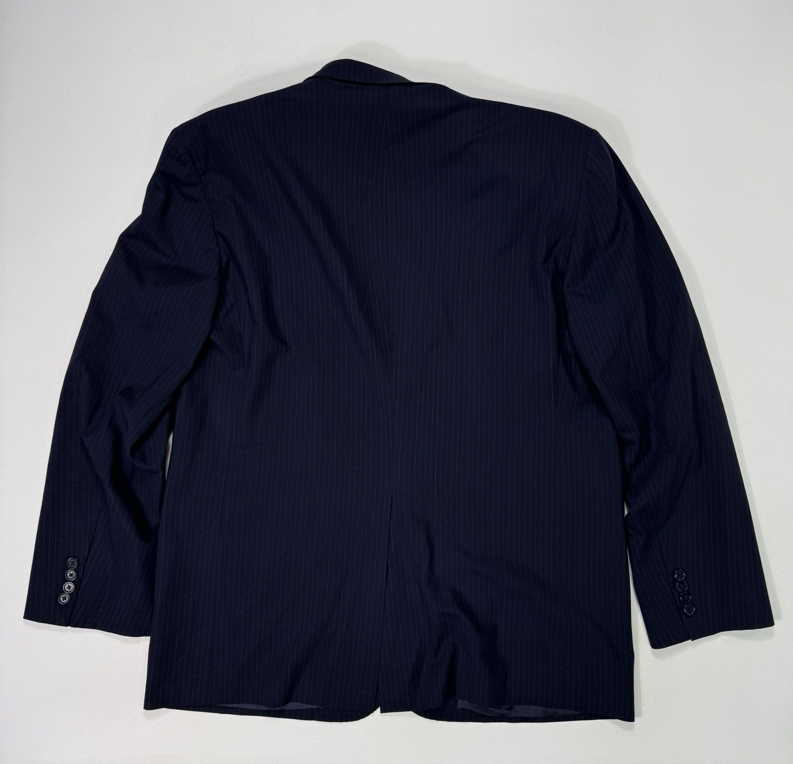 Brooks Brothers Madison BrooksCool Full Canvas Navy Pin Stripe Suit 48L 40×28