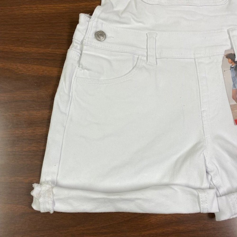 NWT Girl’s Levi’s White Relaxed Fit Stretch Shortalls, size 10 Reg
