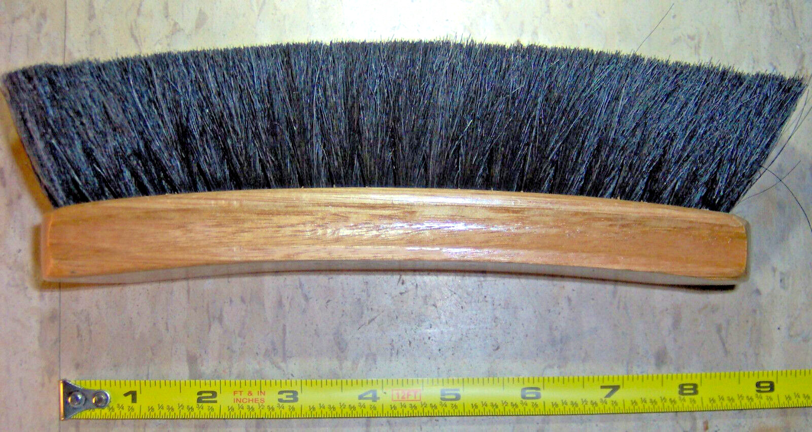 Pro LARGE Shine Brush for Shoe Boot 8″ Black Dark 100% HorseHair Bristles RALYN