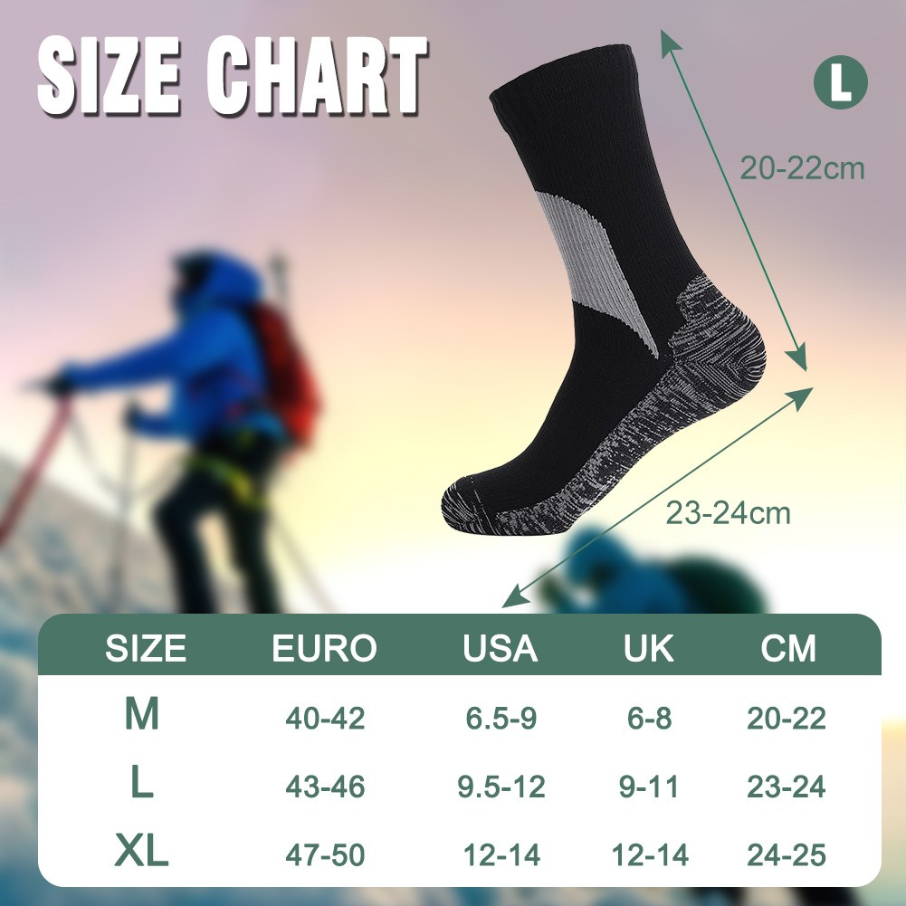 Waterproof Socks Breathable For Hiking Wading Trail Winter Skiing Outdoor Sports