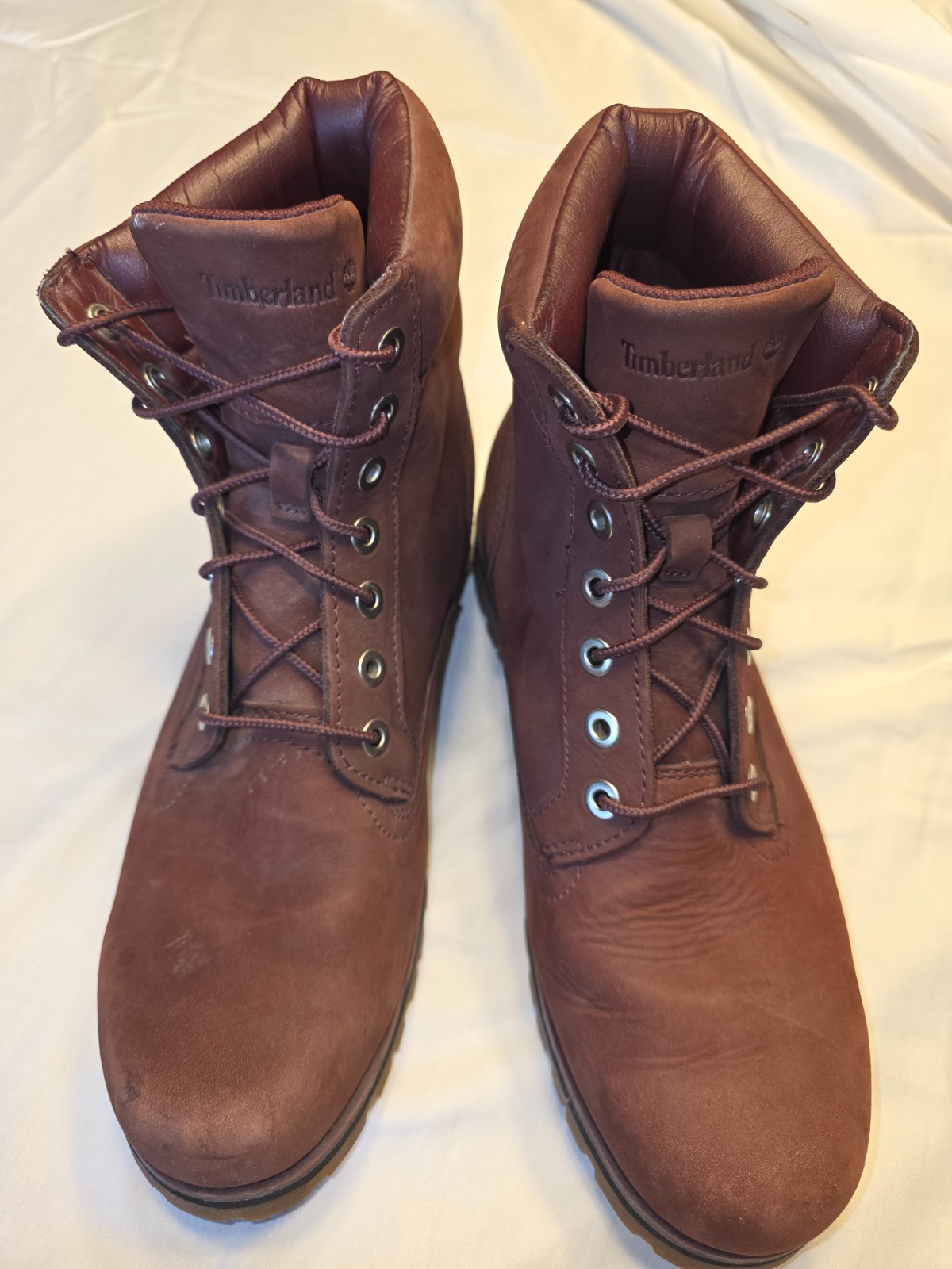 Timberland Mens 8.5 Burgundy Newmarket Leather 6″ Boots (A1PHQ) NWOB