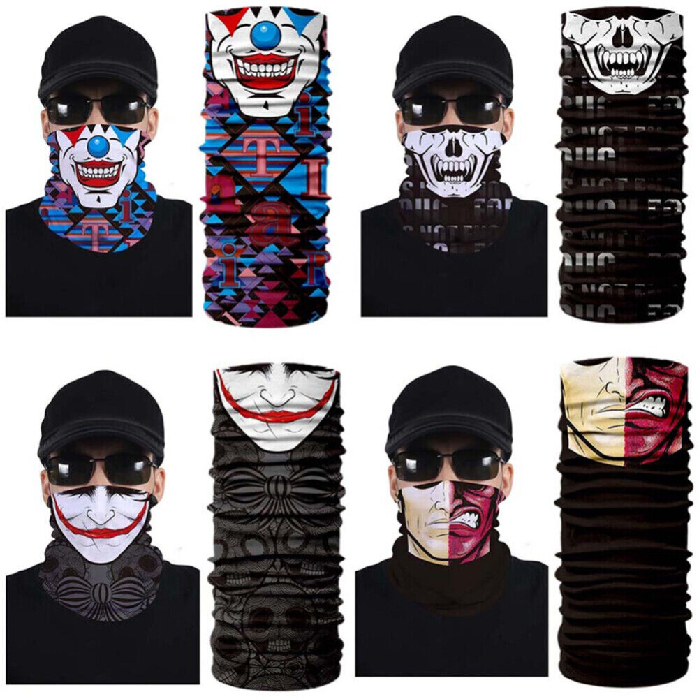 Balaclava Neck Gaiter Bandana Sun Scarf Tube Half Face Mask Skull Cover Headwear
