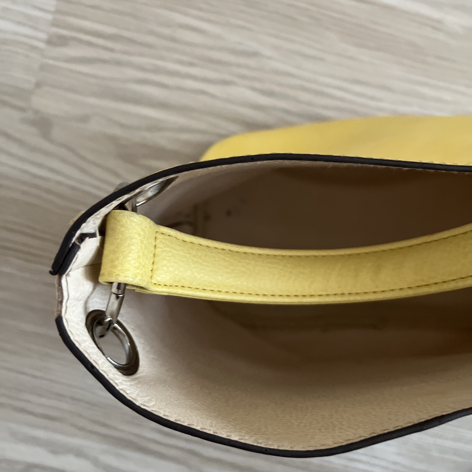 Yellow Shoulder Tote Vegan Leather LG Bag 12″W x 11″H x 7″D~7″ Strap Drop