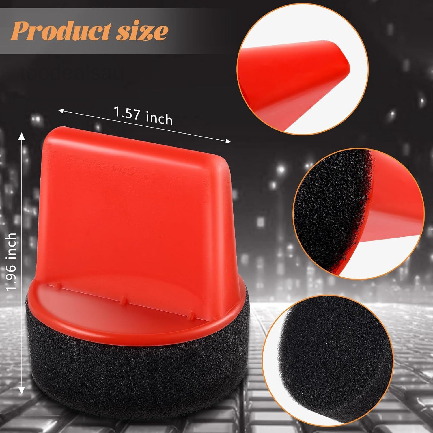 10 Pcs Shine Shoes Sponge Applicators Foam Dauber Shoe Polish Applicator Red