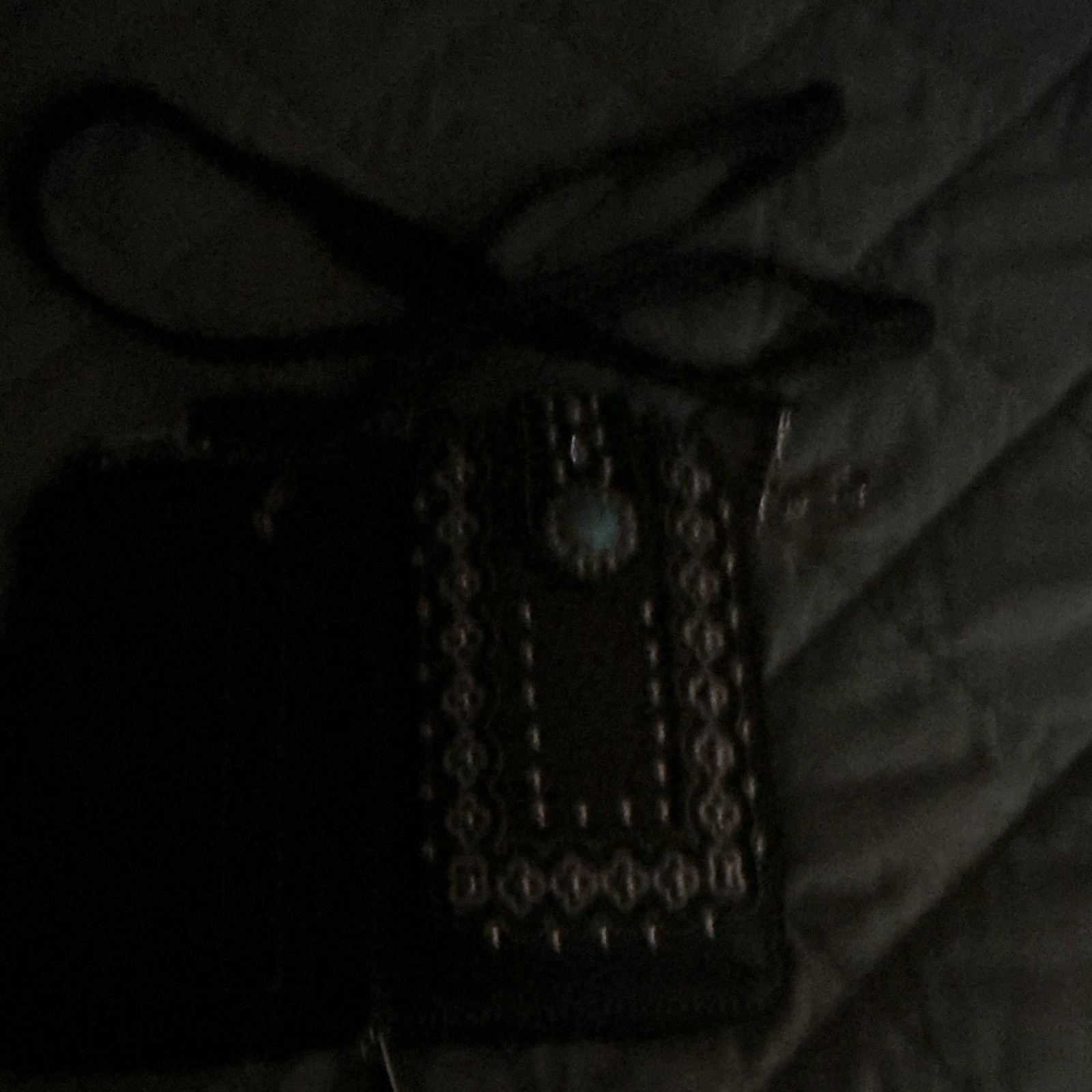 Black Small Western Cowgirl Studded Crossbody Bag Zip Closure Detachable Strap