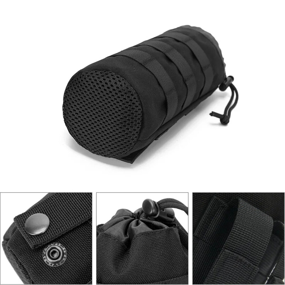 Outdoor Tactical Molle Water Bottle Bag Military Hiking Belt Holder Kettle Pouch