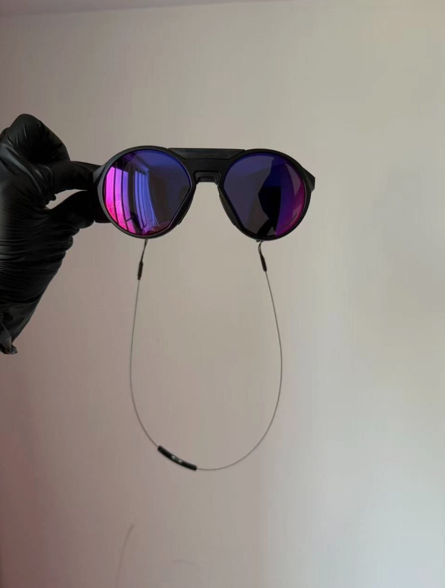 Oakley OO9440 Clifden Sunglasses Matte Black Frame Violet Purple Lens