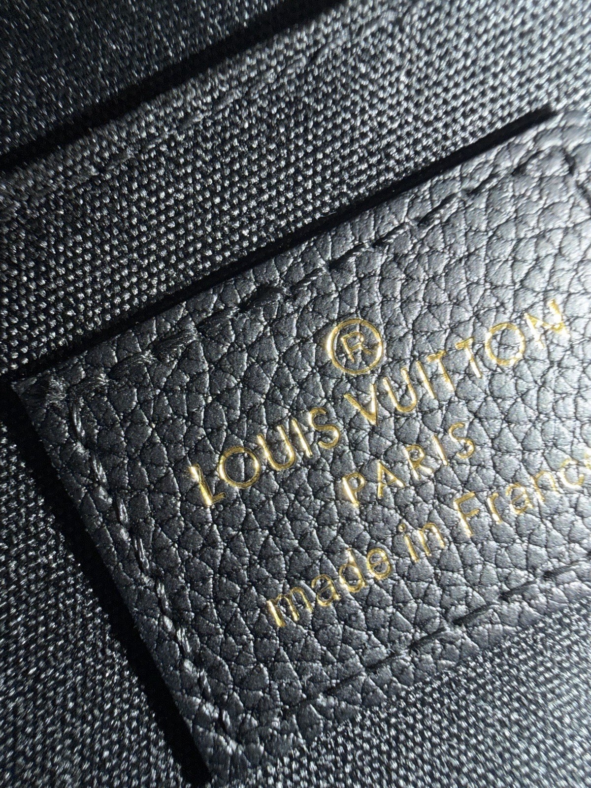 Louis Vuitton Black Embossed Monogram Small Chain Strap Crossbody Snap,has marks