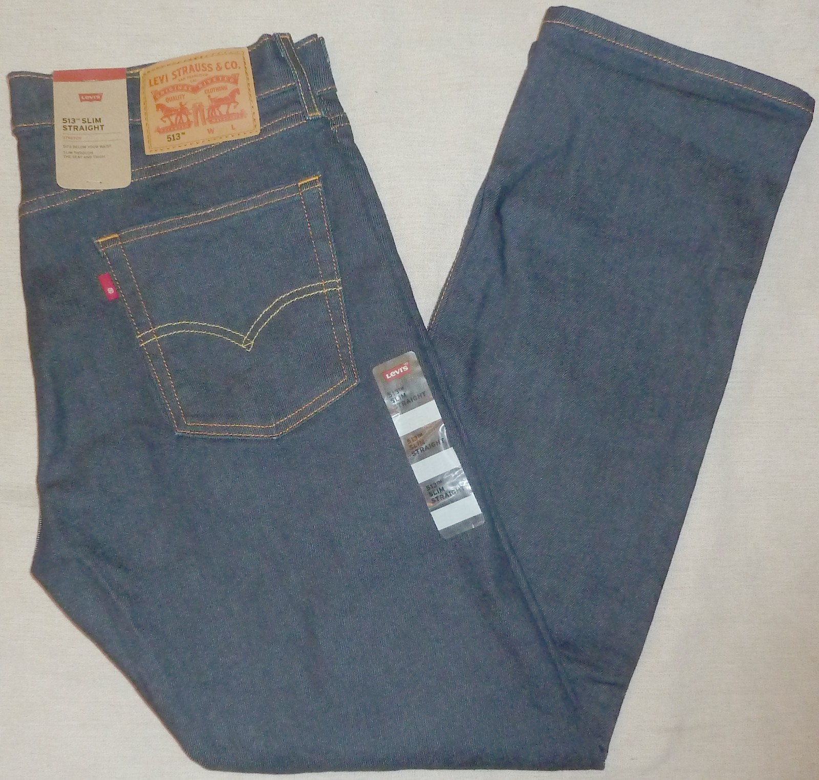 NWT Levi’s Men’s 513 Slim Straight Selvedge Stretch Jeans 085133385