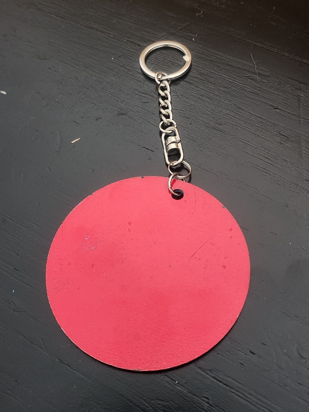 Pinup Girl Keychain featuring a vintage pinup girl image and silver keychain