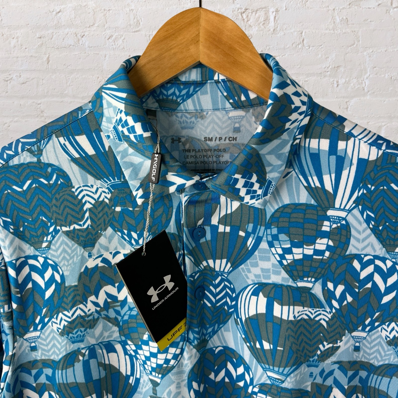 Under Armour Golf The Playoff Polo 3.0 Hot Air Balloon Blue Men’s Small