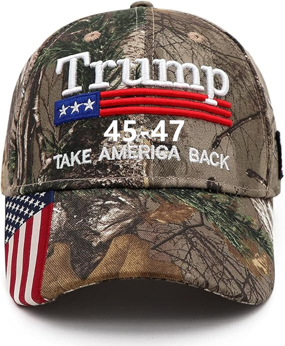 President Donald Trump 45-47 Hat 2024 Make America Great Again MAGA Camouflage