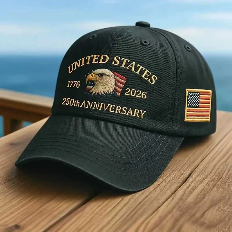 Patriotic USA 250th Anniversary 1776‑2026 Eagle Adjustable Cap