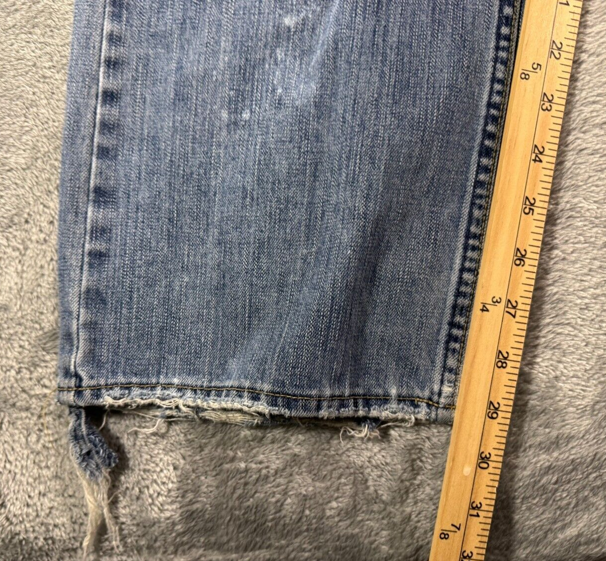 American Eagle Jeans Mens 32×29* Blue Bootcut Distressed Y2K Medium Wash Denim