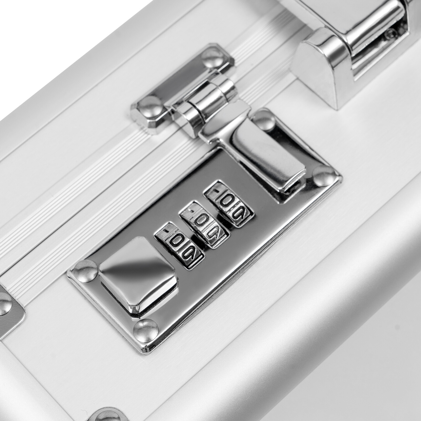 Aluminum Hard Case Big Capacity With Combination Lock Briefcase With Pocket