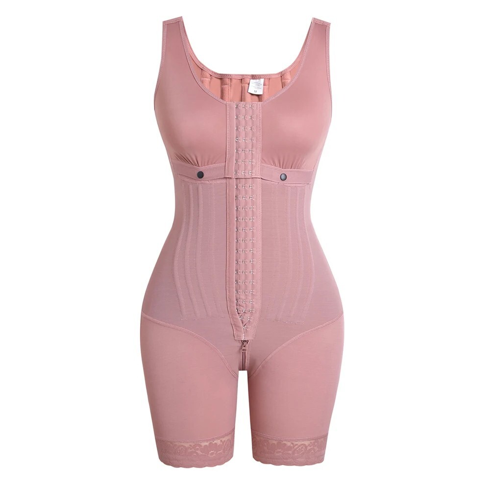 Fajas Colombianas Stage 2 Post-Surgical Shapewear BBL Bodysuit Pink body shaper
