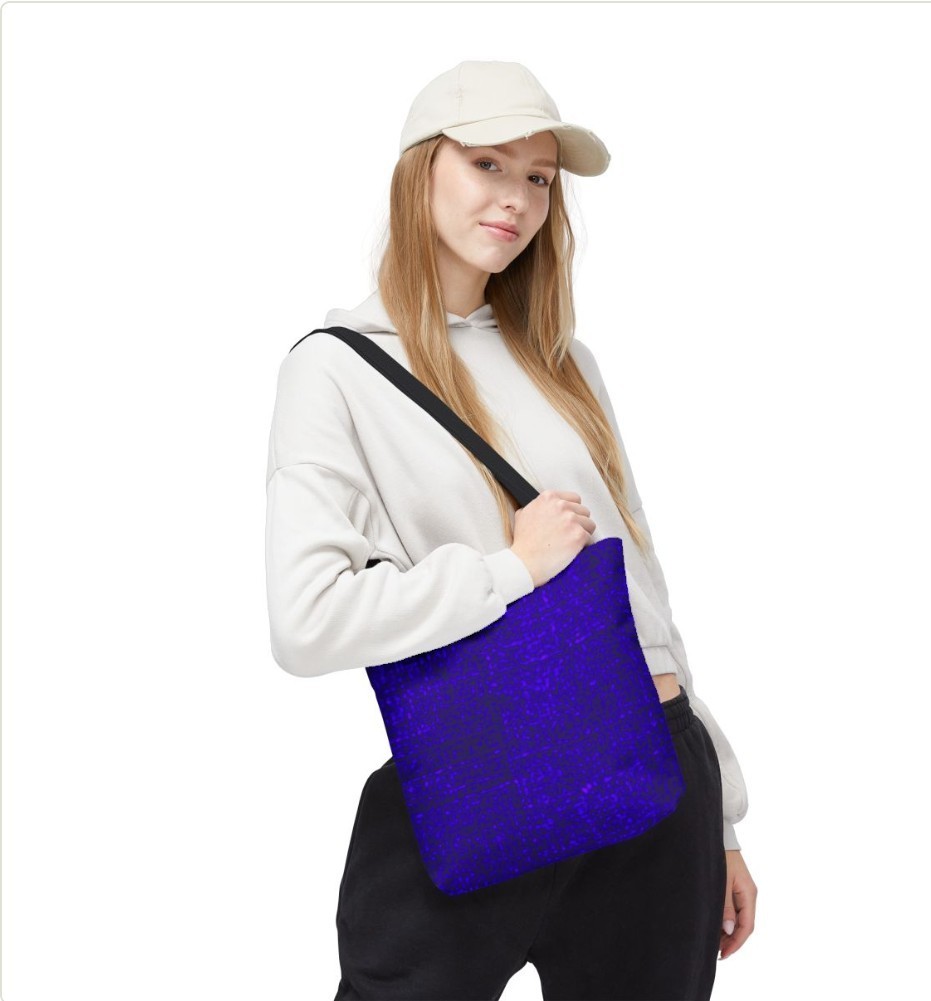 Tote Bag AOP Blue Textured Design