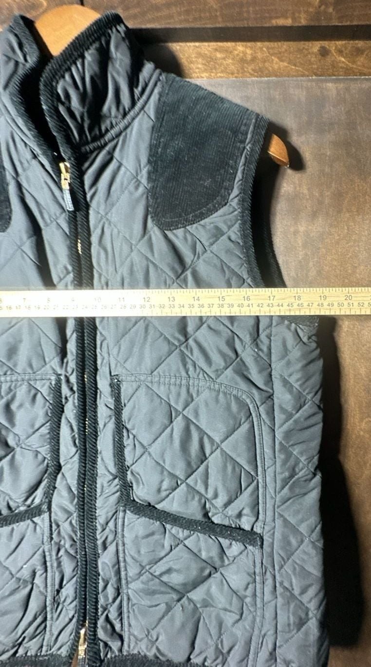 Lauren Ralph Lauren Women Large Black Quilted Zip Vest Lightweight Preppy