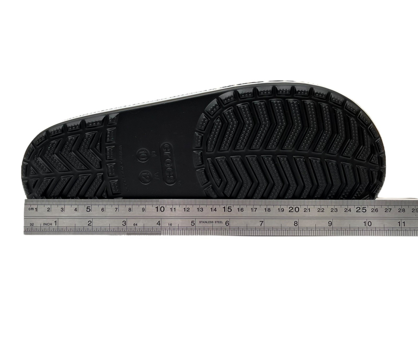 Crocs Bayaband Mens Slide Sandals Size 10 Black White Water Friendly Lightweight