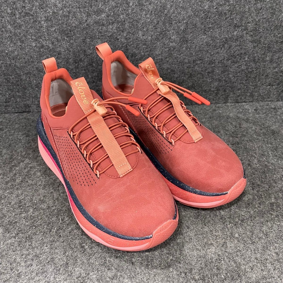 CLOVE Supercush Forte Sneaker Unisex Size US W8/M6 Terra Cotta/Navy