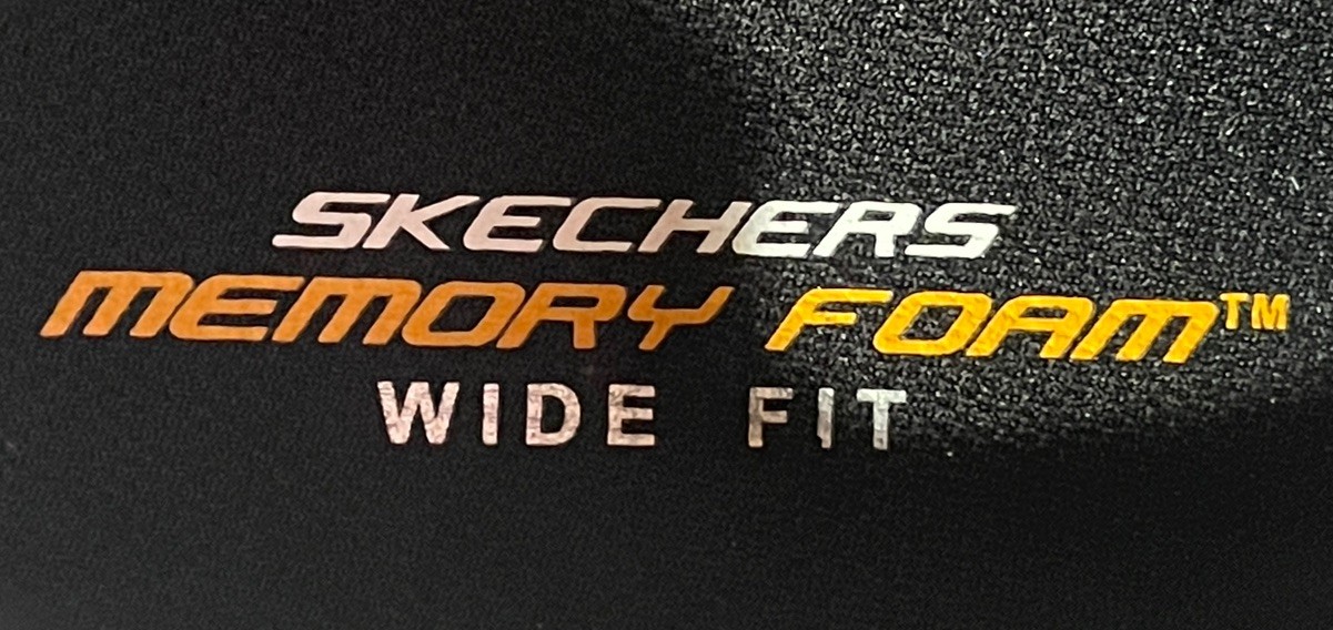 Skechers Memory Foam Wide Fit Men’s 9.5W Tan Black Walking Comfort Sneakers