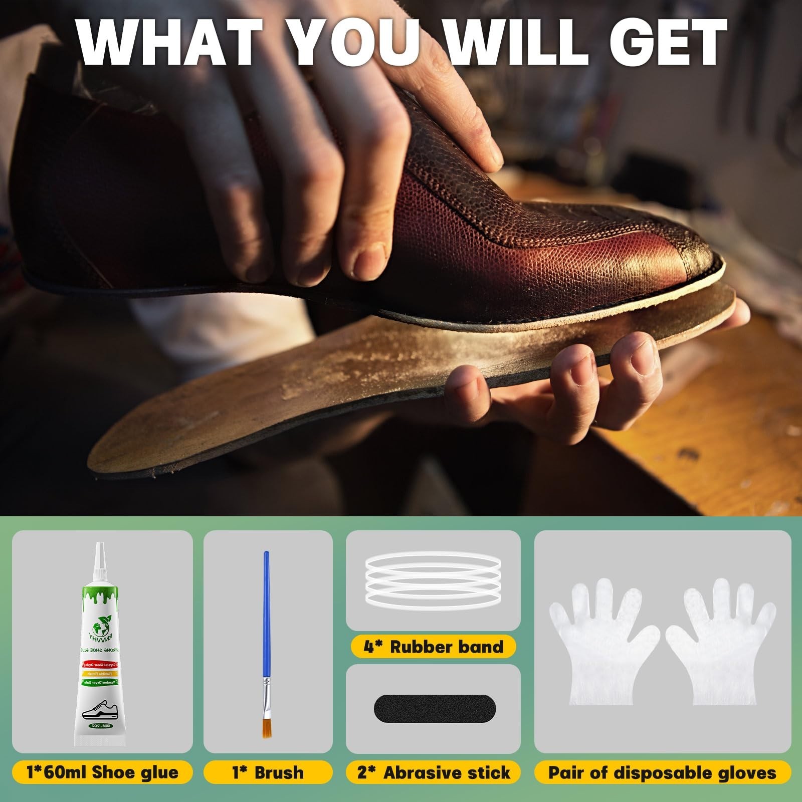 Heavy Duty Shoe Glue for Sole Repair – Waterproof Clear Flexible Adhesive for Sn