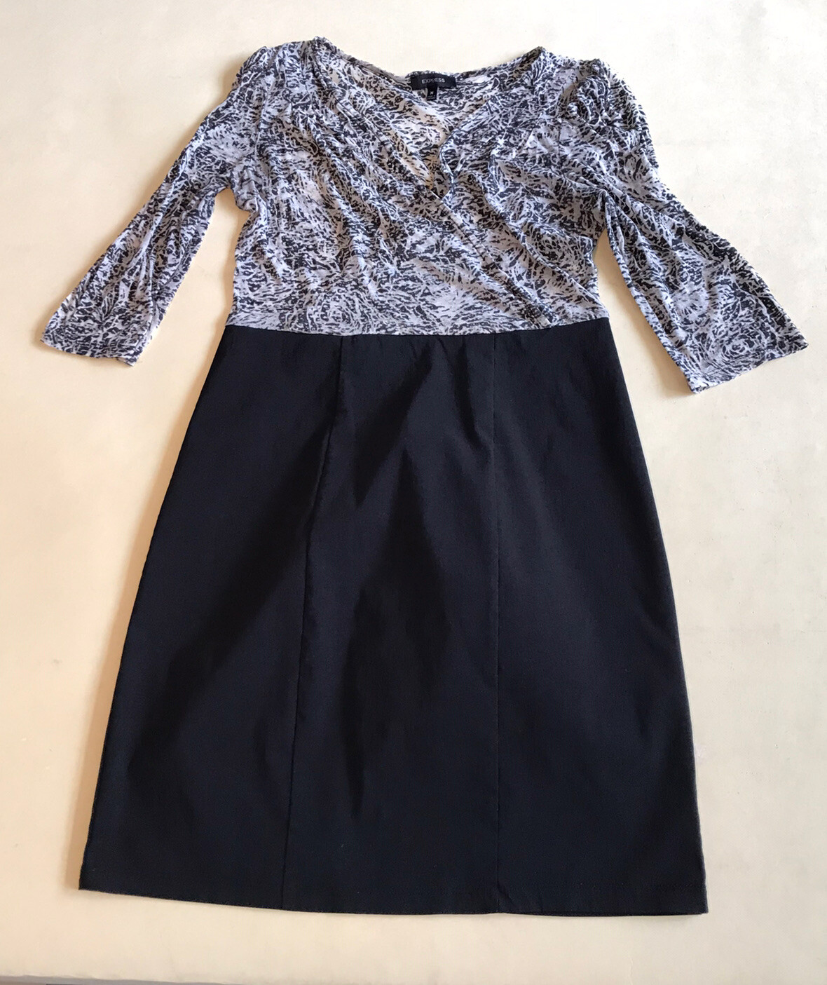 Express Womens Mesh Top Solid Skirt Dress Sz M pre-owned