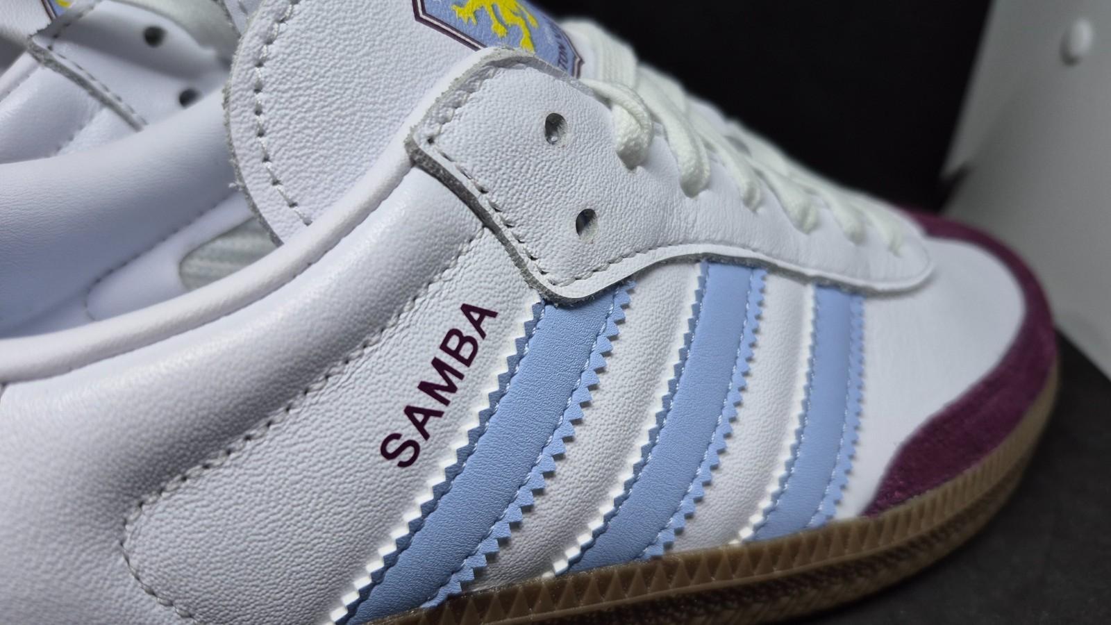Adidas Mens Samba Licensed Aston Villa 1874 FC Home Kit Shoes JQ4042