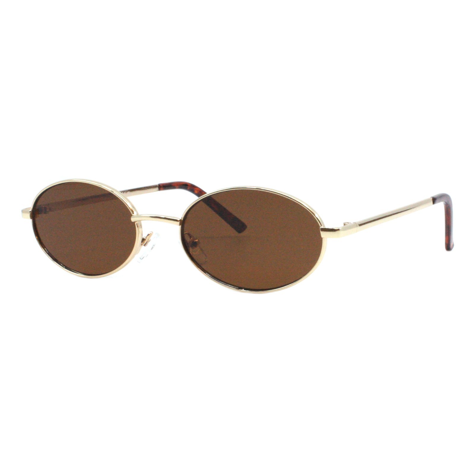 Vintage Oval Sunglasses Retro Round Metal Frame UV400 Protection Unisex Shades