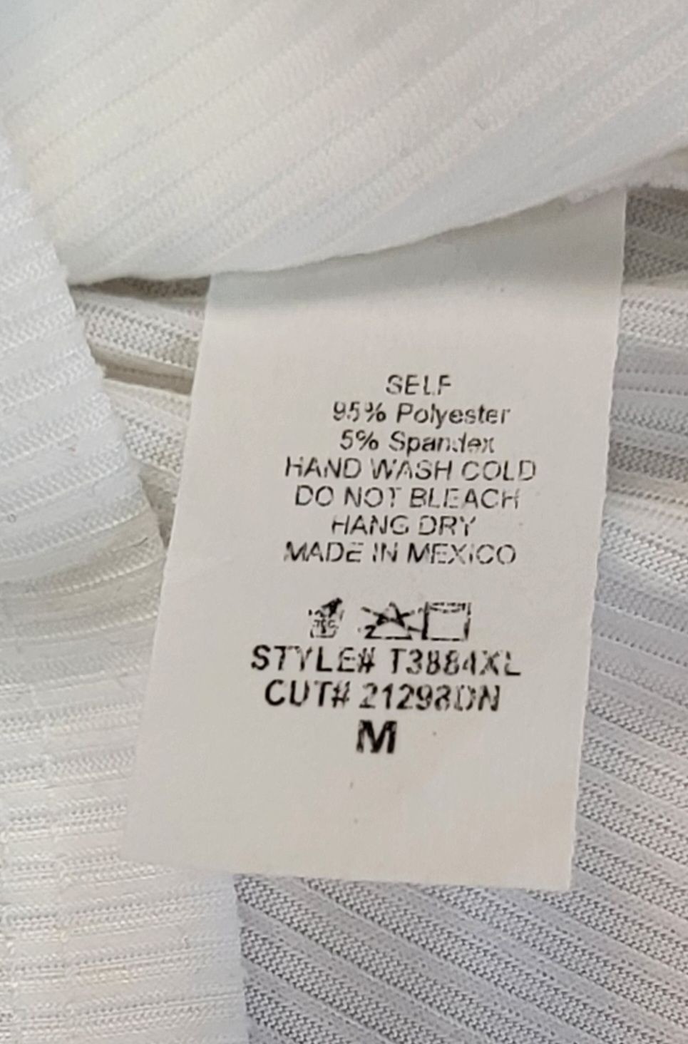 White Birch Long Top Sleeveless Knit White Ribbed Polyester Spandex Womens M New