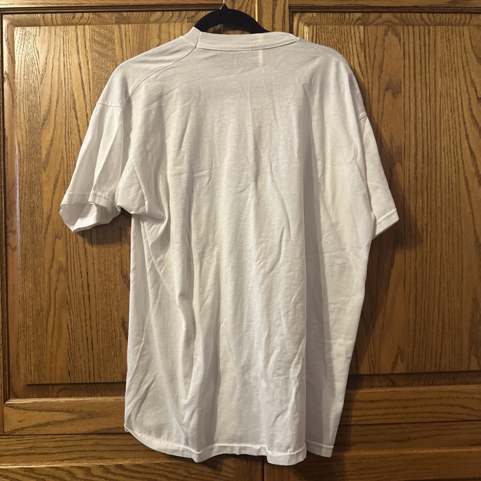VTG 90s XL Ladies Workout Express T-Shirt Single Stitch Neon Gym 50/50 Hanes Tee