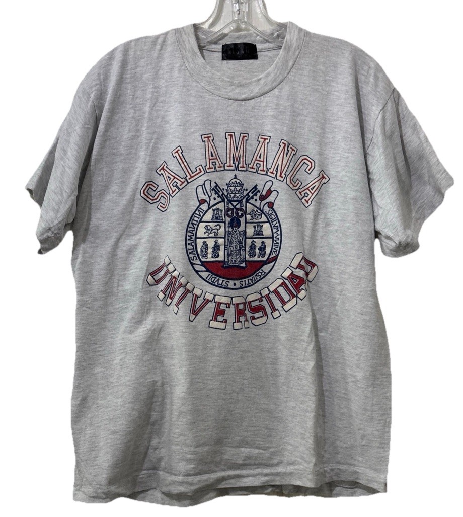 Vintage Universdad Salamanca Spain T Shirt Size S University Crest Logo College