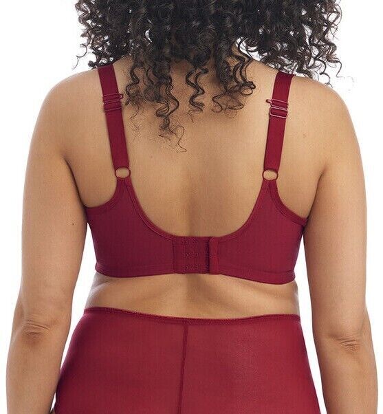 Elomi Matilda Underwire Plunge Bra #8900 Sizes UK 38GG Crimson Red NWT $72