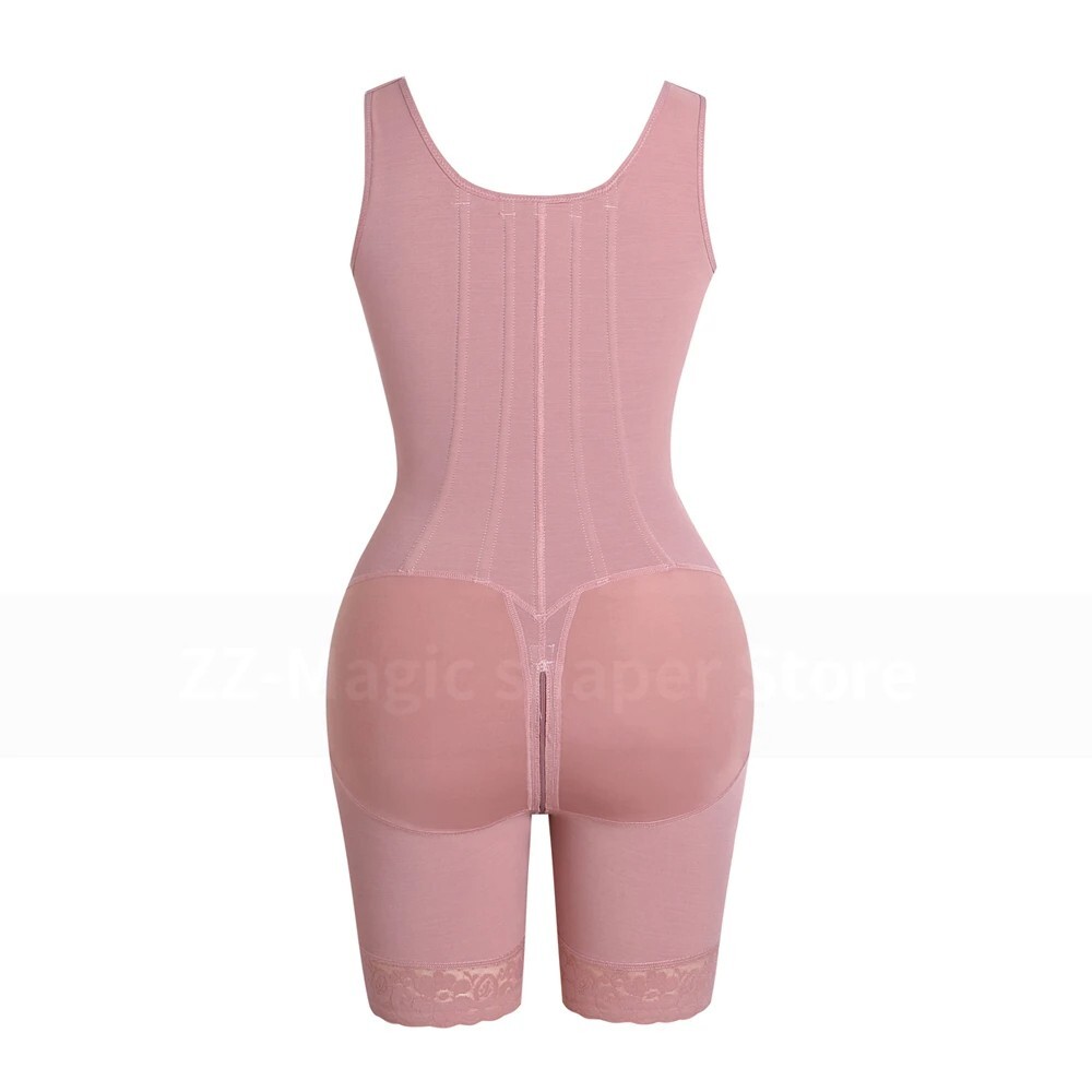 Fajas Colombianas Stage 2 Post-Surgical Shapewear BBL Bodysuit Pink body shaper