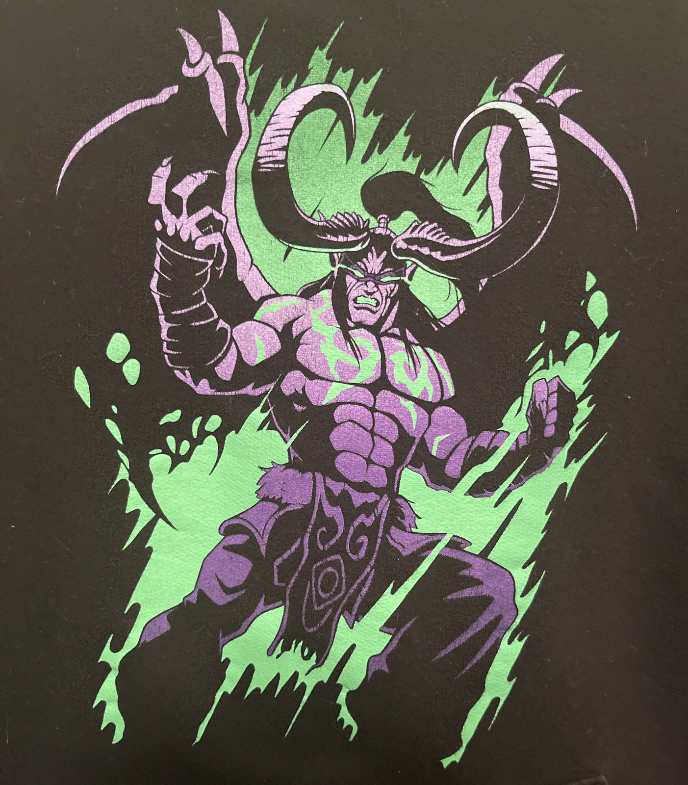 Vintage World Of Warcraft Illidan Stormrage Blizzard 2019 Hoodie Sweatshirt WoW