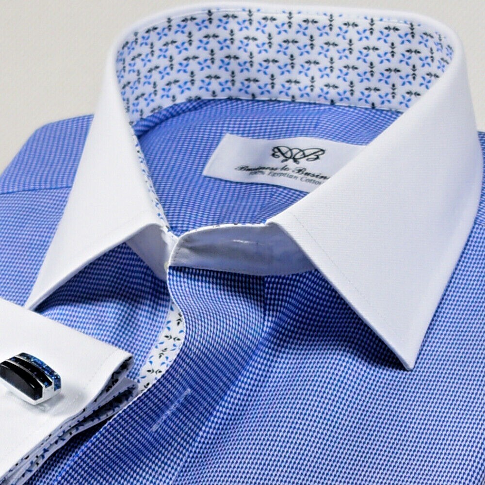 Light Blue Oxford Formal Business With Windmill Inner Lining Professional Dress