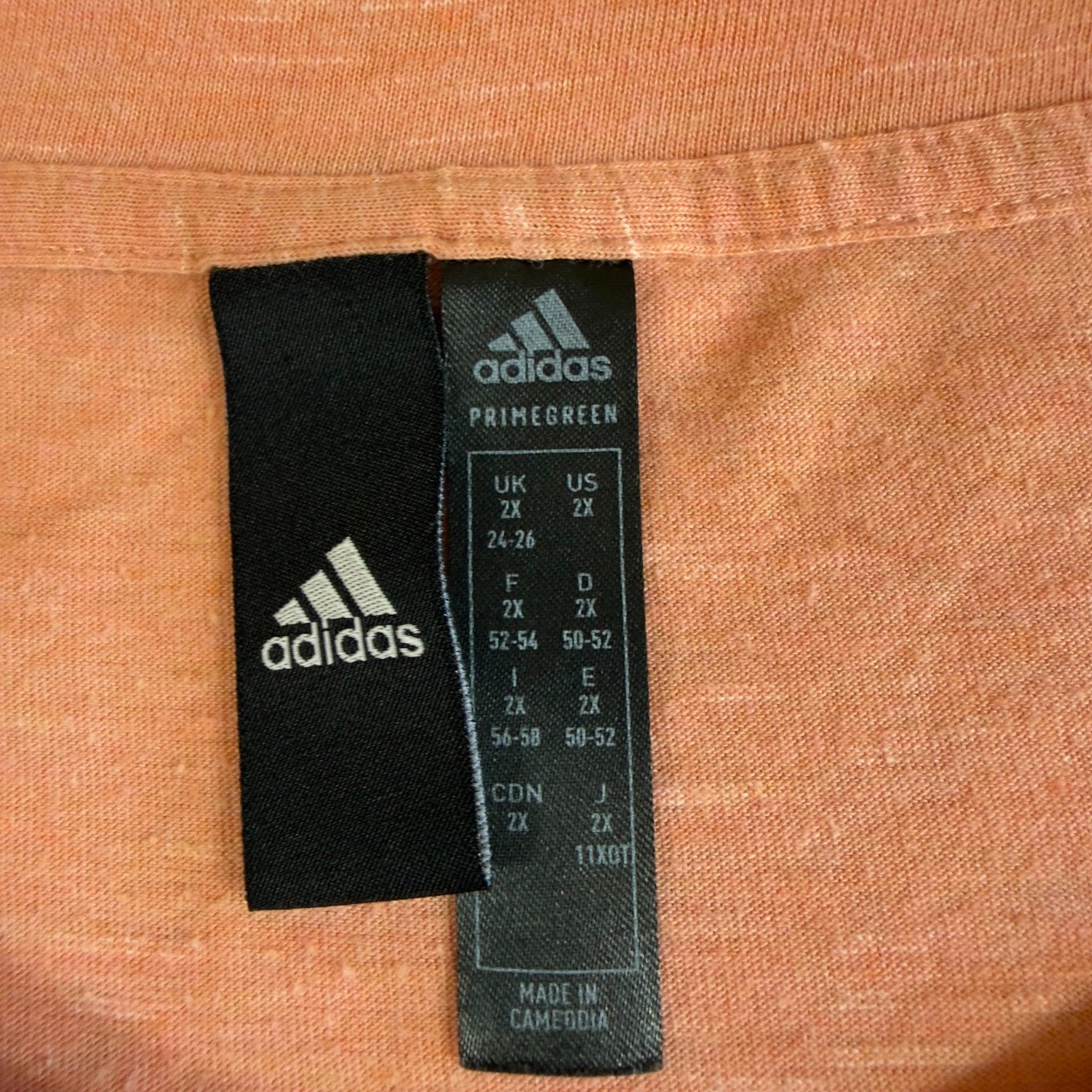 Adidas Womens 2X Pink Heather Logo T Shirt Crew Neck Short Sleeve Casual Top