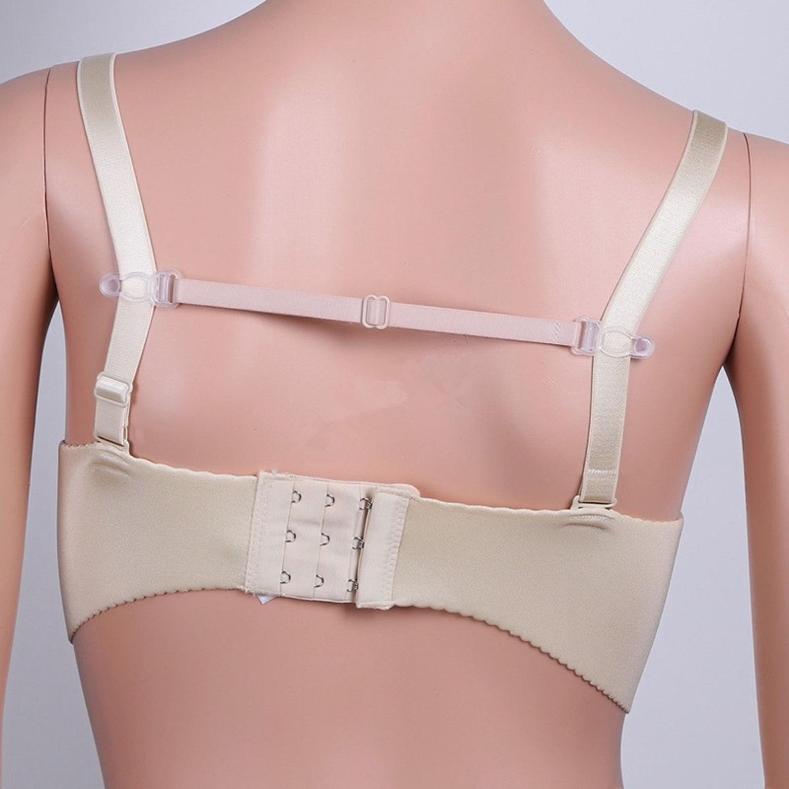 5pcs Women Elastic Band Non-Slip Adjustable Bra Straps Holder with Clip F