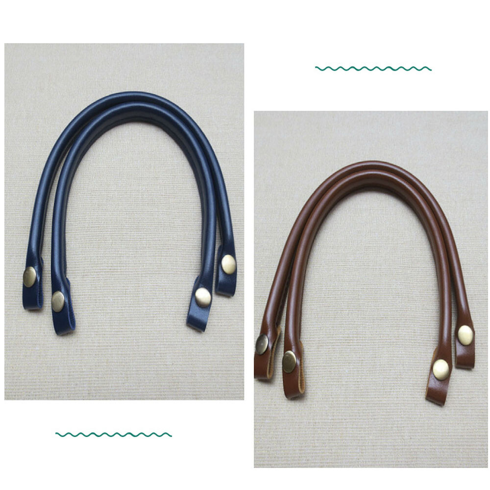 1pair Leather Bag Handles Replacement Shoulder Bag Handbag Tote Bag Strap Handle