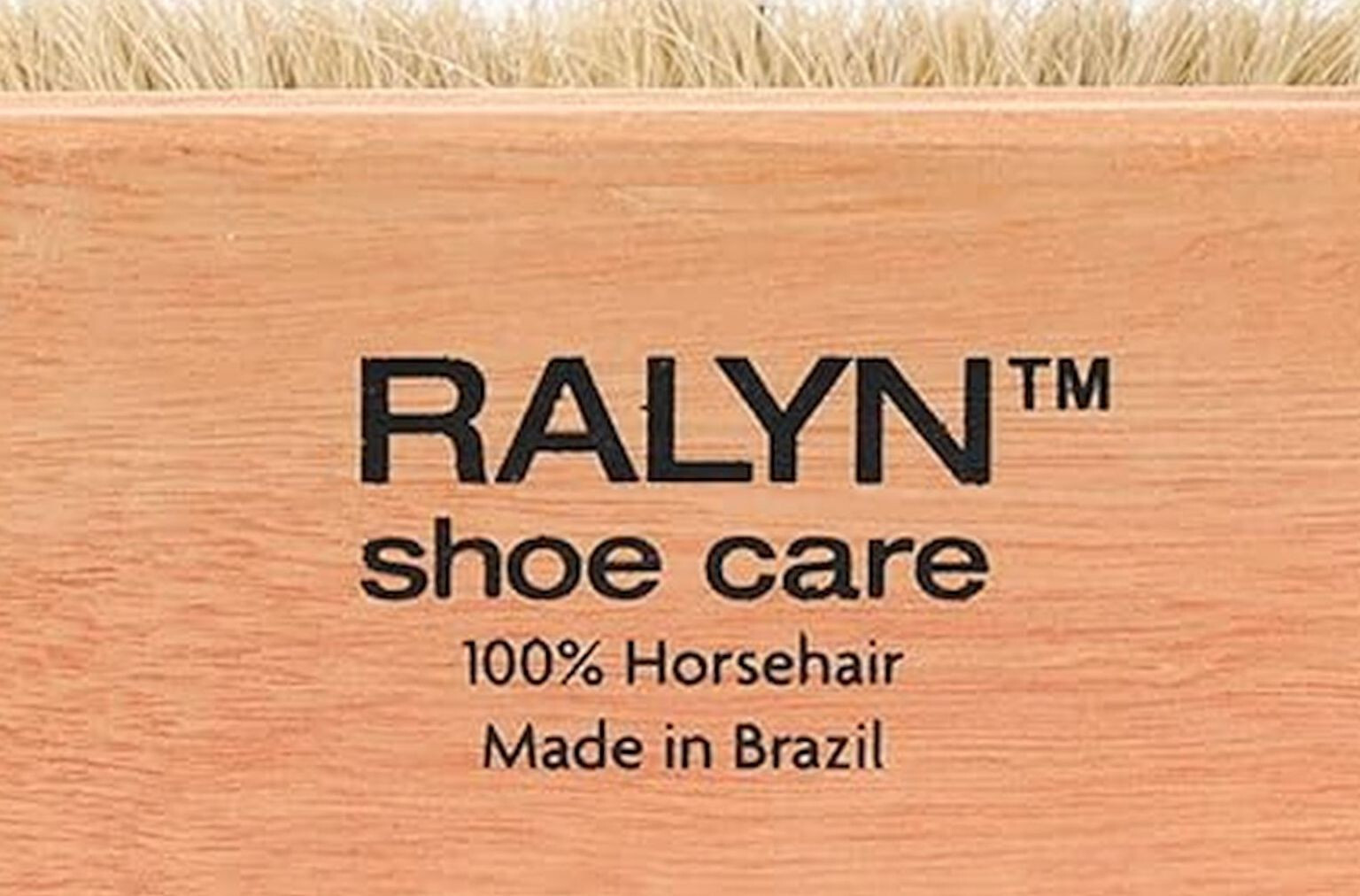 Pro LARGE Shine Brush Shoe Boot 8″ Blonde Light 100% HorseHair Bristles RALYN