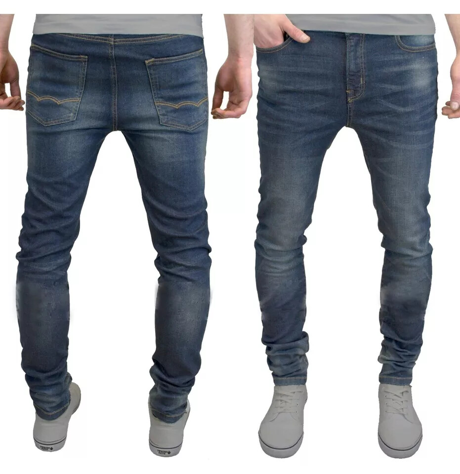 Mens Slim Fit Jeans Stretch Denim Pants Slim Skinny Casual Designer Jeans